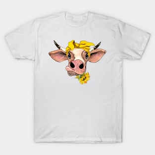 Heifer with Sunflower T-Shirt